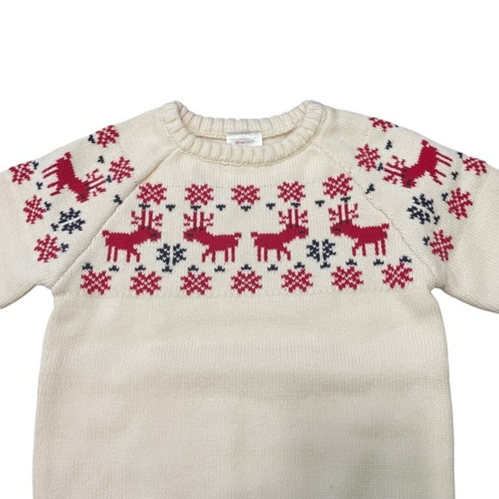 NWT Hanna Andersson knit reindeer Christmas sweater size 2T (85). - Picture 2 of 4